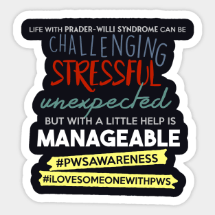 PWS Awareness Sticker